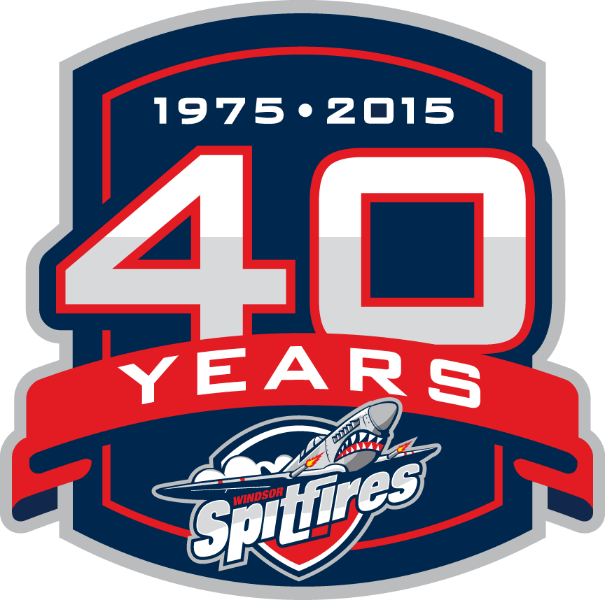 Windsor Spitfires 2015 Anniversary Logo v2 iron on heat transfer